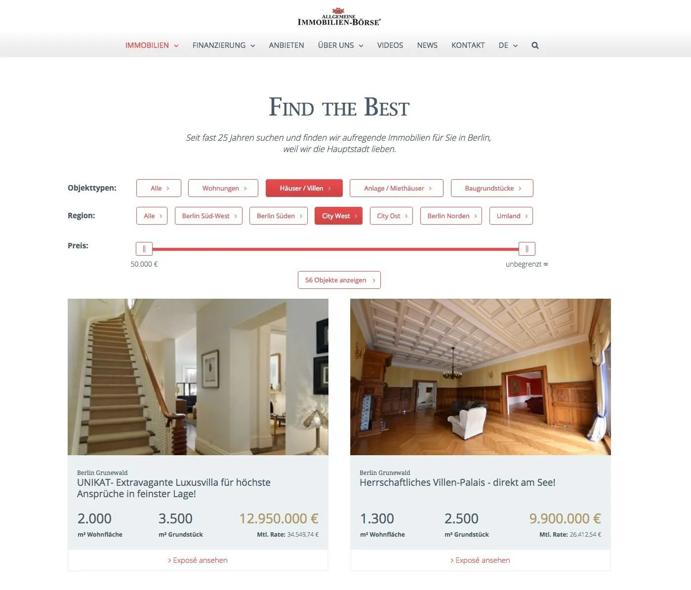 Allgemeine Immobilien-Börse Projektbild