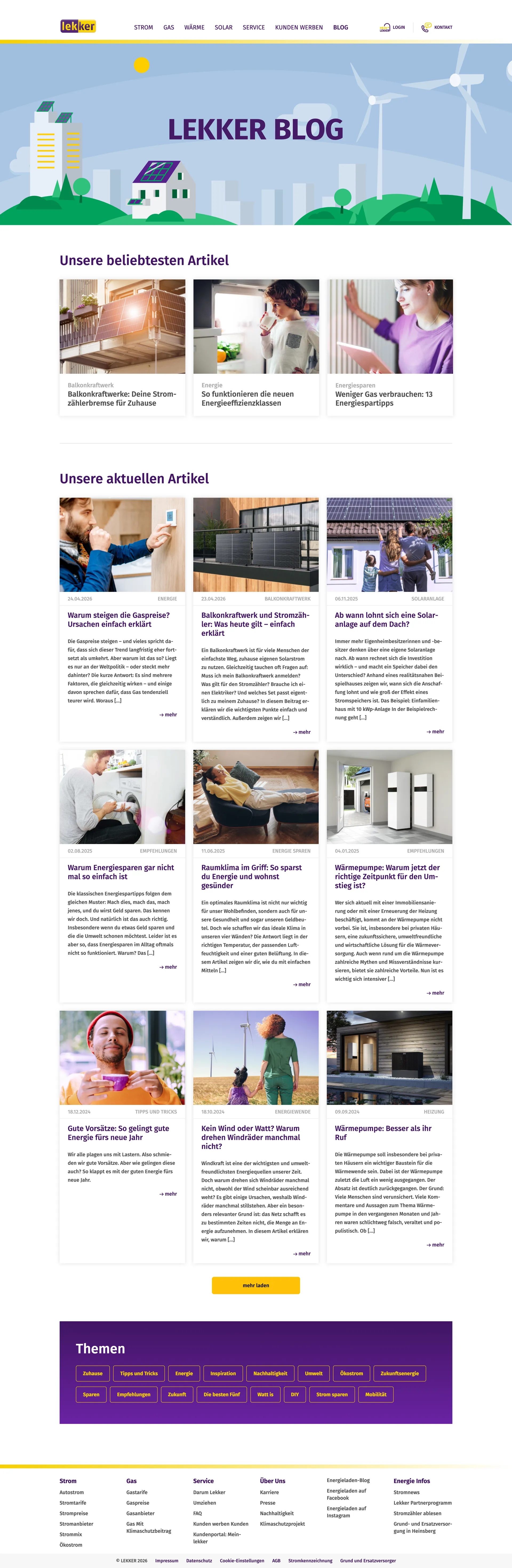 Corporate Blog Energieladen von Lekker Energie