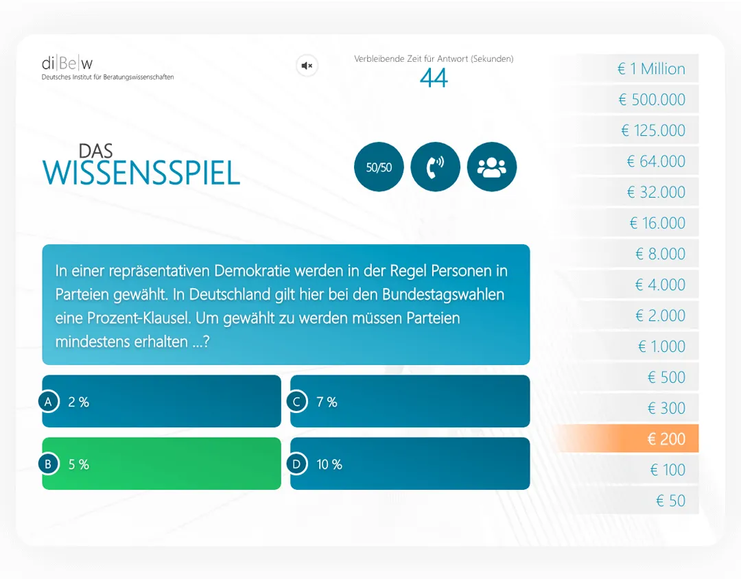 Quiz system for diBew project image
