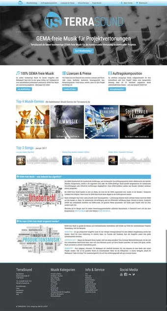 Relaunch Terrasound.de Projektbild