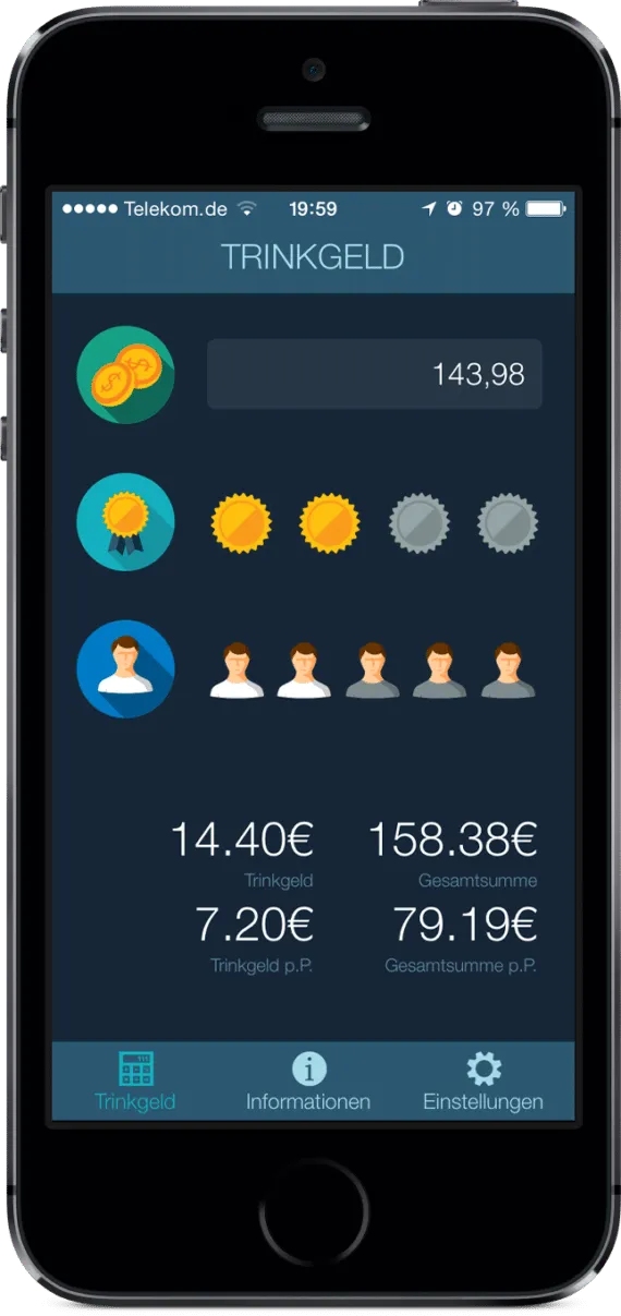 Tip calculator iOS / Android App project image