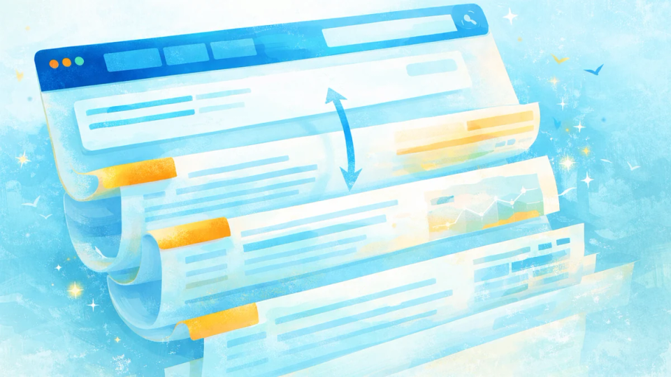 What is a sticky header?