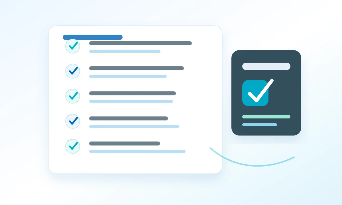 Illustration of a technical checklist for WordPress staging and update testing