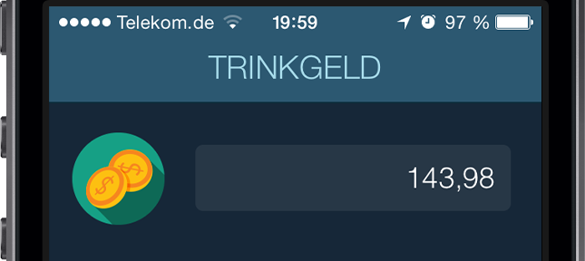 Trinkgeldrechner – iOS / Android App