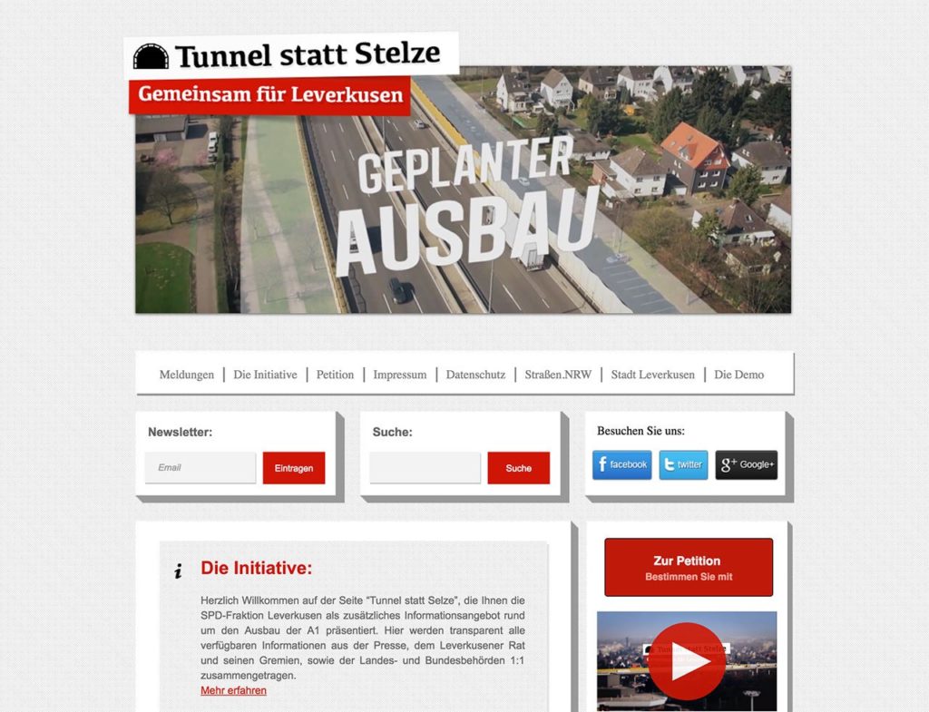 Tunnel instead of stilt - SPD faction Leverkusen Tunnel instead of stilt - SPD faction Leverkusen
