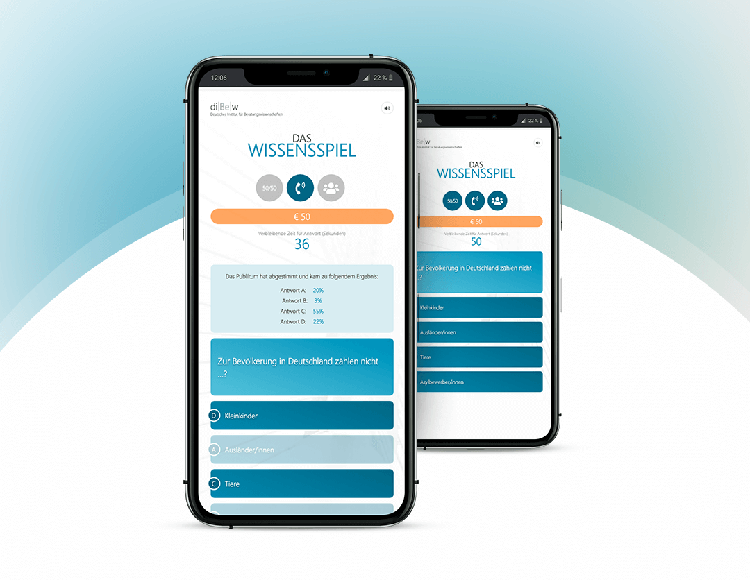 Quiz system / game for diBew