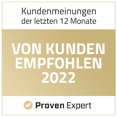 Von Kunden empfohlen - Proven Expert 2022